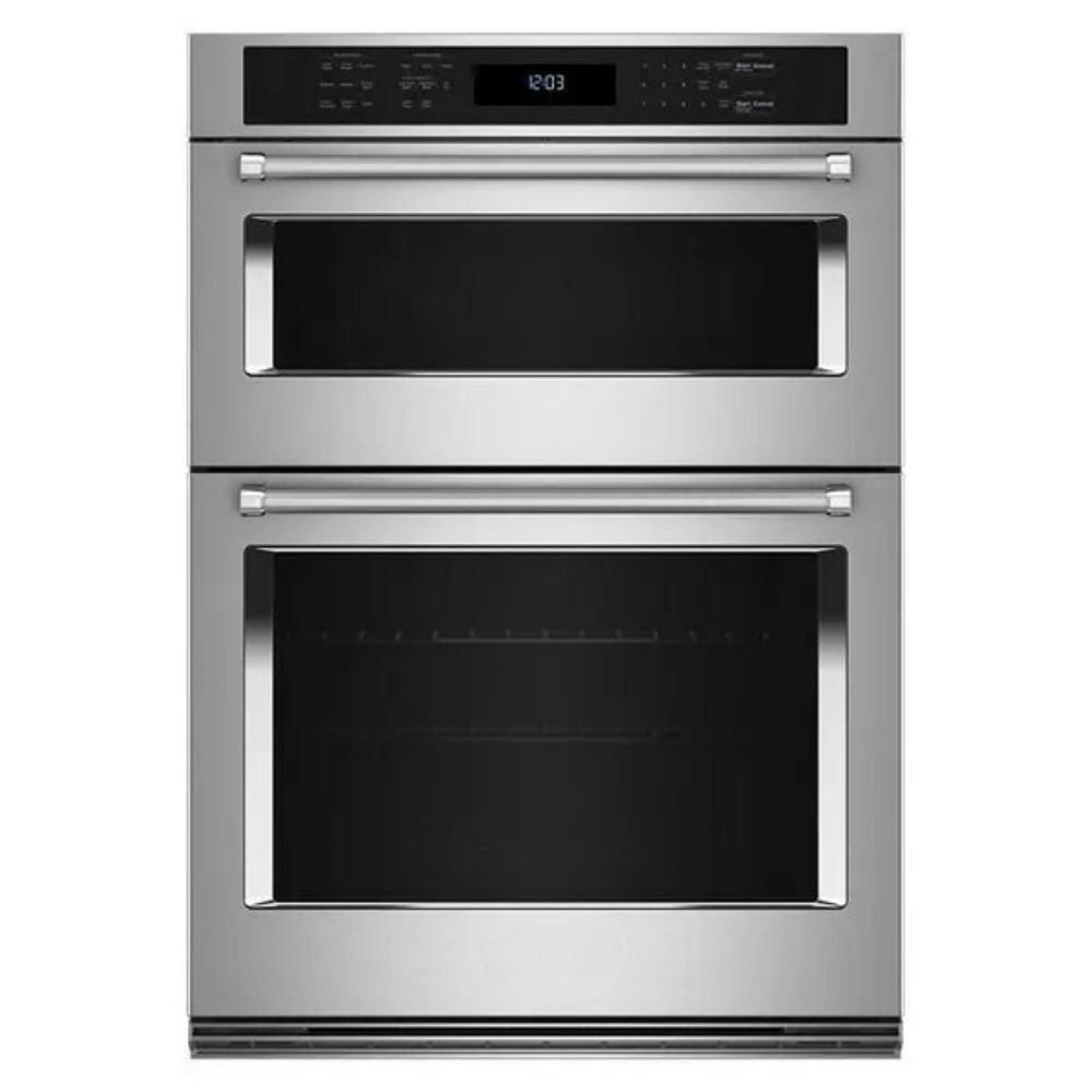 Stainless Steel 30" Combination Wall Oven in Black